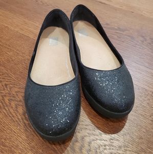 Fitsflop size 5 Sparkly black shoes